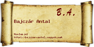 Bajczár Antal névjegykártya